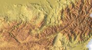 3D digital model of Afghanistan’s topography with mountain shading