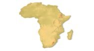 Angled view of Africa 3D topographic relief model for FDM & SLA printing