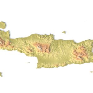 Crete relief map STL ready for 3D printing