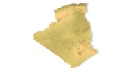 Accurate topographic contour lines in STL map of Algeria