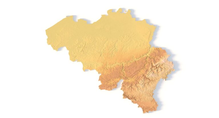 STL file of Belgium map for CNC and 3D printing