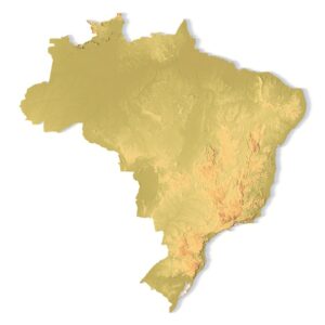 STL file of Brazil map for CNC and 3D printing