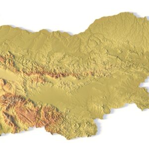 STL file of Bulgaria map for CNC and 3D printing