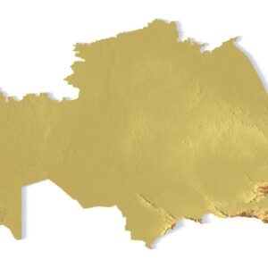 STL file of Kazakhstan map for CNC and 3D printing