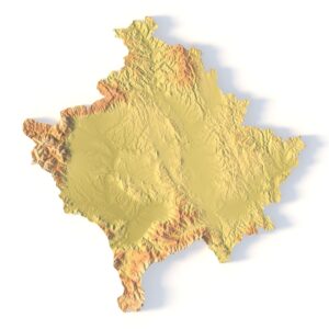 STL file of Kosovo map for CNC and 3D printing