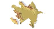 Azerbaijan elevation STL with detailed contour lines