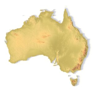 CNC-compatible STL map of Australia’s landforms