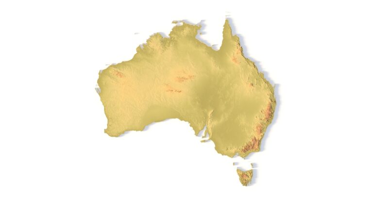 CNC-compatible STL map of Australia’s landforms