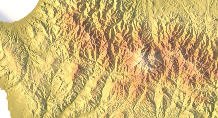 Digital elevation terrain of Cyprus in STL format