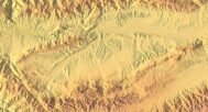 Digital elevation terrain of Kyrgyzstan in STL format