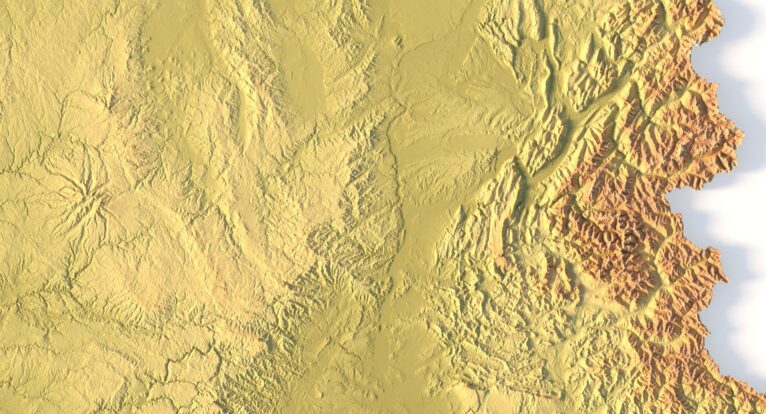 Detailed STL view of France’s mountain ranges