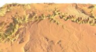 3D printed Arizona topographic map STL