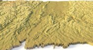 Connecticut digital elevation model STL terrain map
