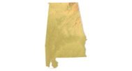 Alabama 3D terrain map STL for 3D printing