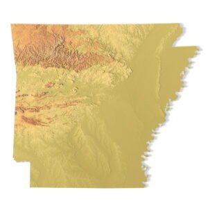Arizona topographic map STL 3D terrain model