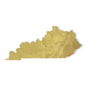 Kentucky topographic map STL 3D terrain model