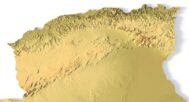 CNC-compatible 3D topographic map of Algeria
