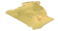 Algeria Topographic Map STL for 3D printing machines