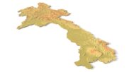 Isometric view of Laos’ 3D terrain STL map