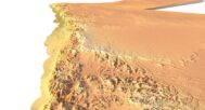 Side view of Jordan’s detailed STL terrain model