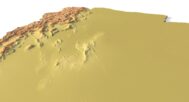 Complete 3D relief of Argentina’s topography for printing or carving