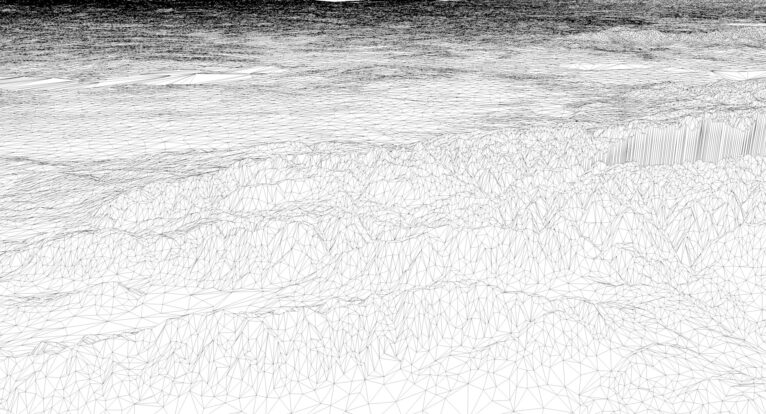 Wireframe view of the Kazakhstan STL terrain model
