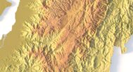 Close-up of the Andes in Ecuador’s STL model