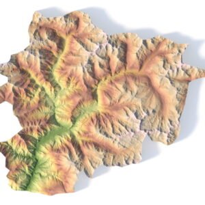 Andorra terrain STL for 3D printing