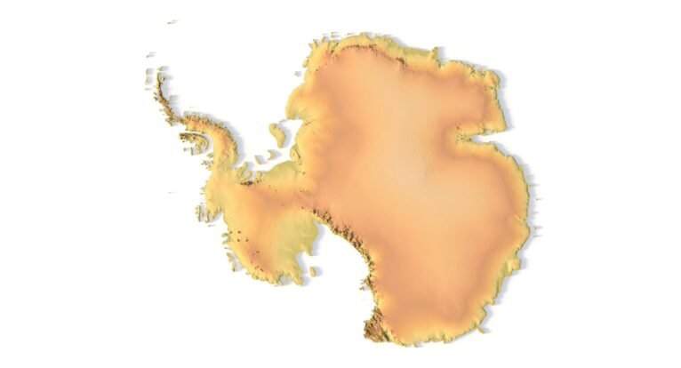 Antarctica topographic relief map in 3D printable STL format