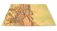 Detailed relief of Colorado terrain STL model