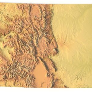 Colorado 3D terrain map STL for 3D printing