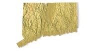 Connecticut 3D terrain map STL for 3D printing