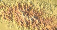 Detailed STL view of Dominican Republic’s mountain range
