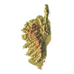 Corsica terrain 3D model
