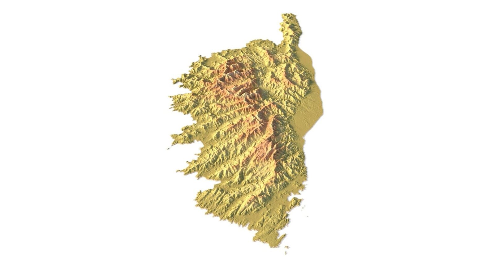 Corsica terrain 3D Print model | 3D Models and 3D Maps