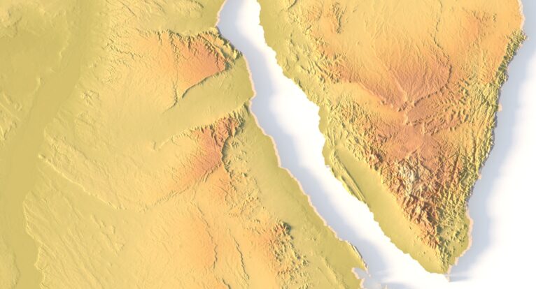 Digital elevation model of Egypt’s river and deserts