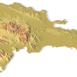 STL file of the Dominican Republic map for CNC and 3D printing