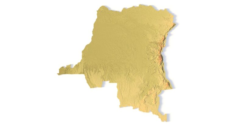 STL file of DR Congo map for CNC and 3D printing