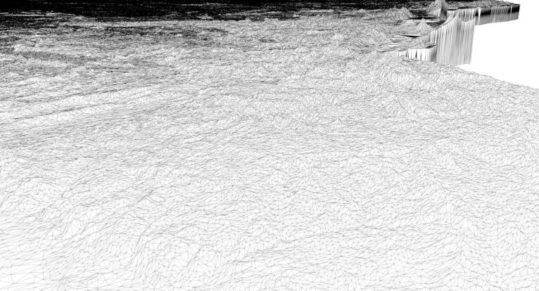 Wireframe view of the DRC topographic STL model