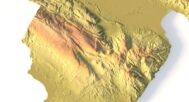 DEM-based 3D terrain of the Dominican Republic