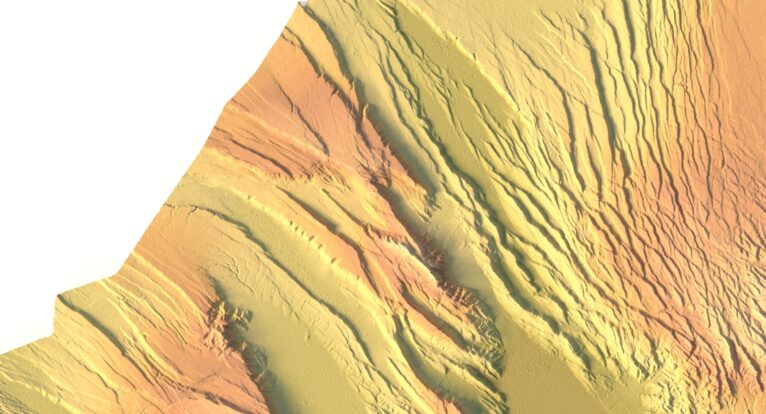 Digital elevation terrain of Djibouti in STL format