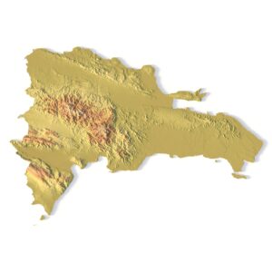 3D terrain model of the Dominican Republic in STL format