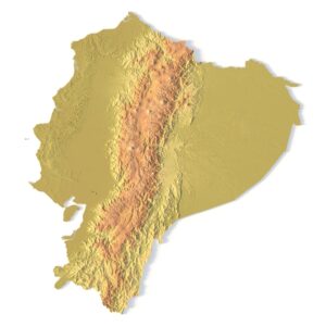 STL file of Ecuador map for CNC and 3D printing