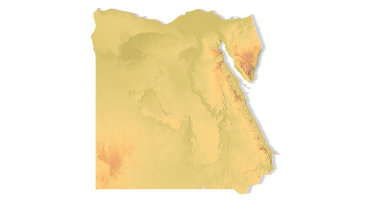 STL file of Egypt’s topography for CNC/3D printing