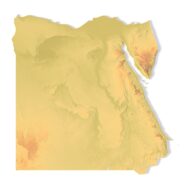 3D terrain model of Egypt showing Nile Valley and deserts