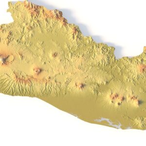 STL file of El Salvador map for CNC and 3D printing