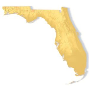 Florida 3D terrain map STL for 3D printing