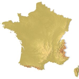 France’s DEM-based 3D terrain model in STL
