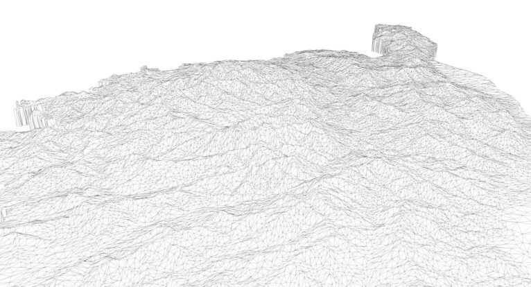 Wireframe visualization of France’s 3D map