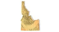 Idaho 3D terrain map STL for 3D printing